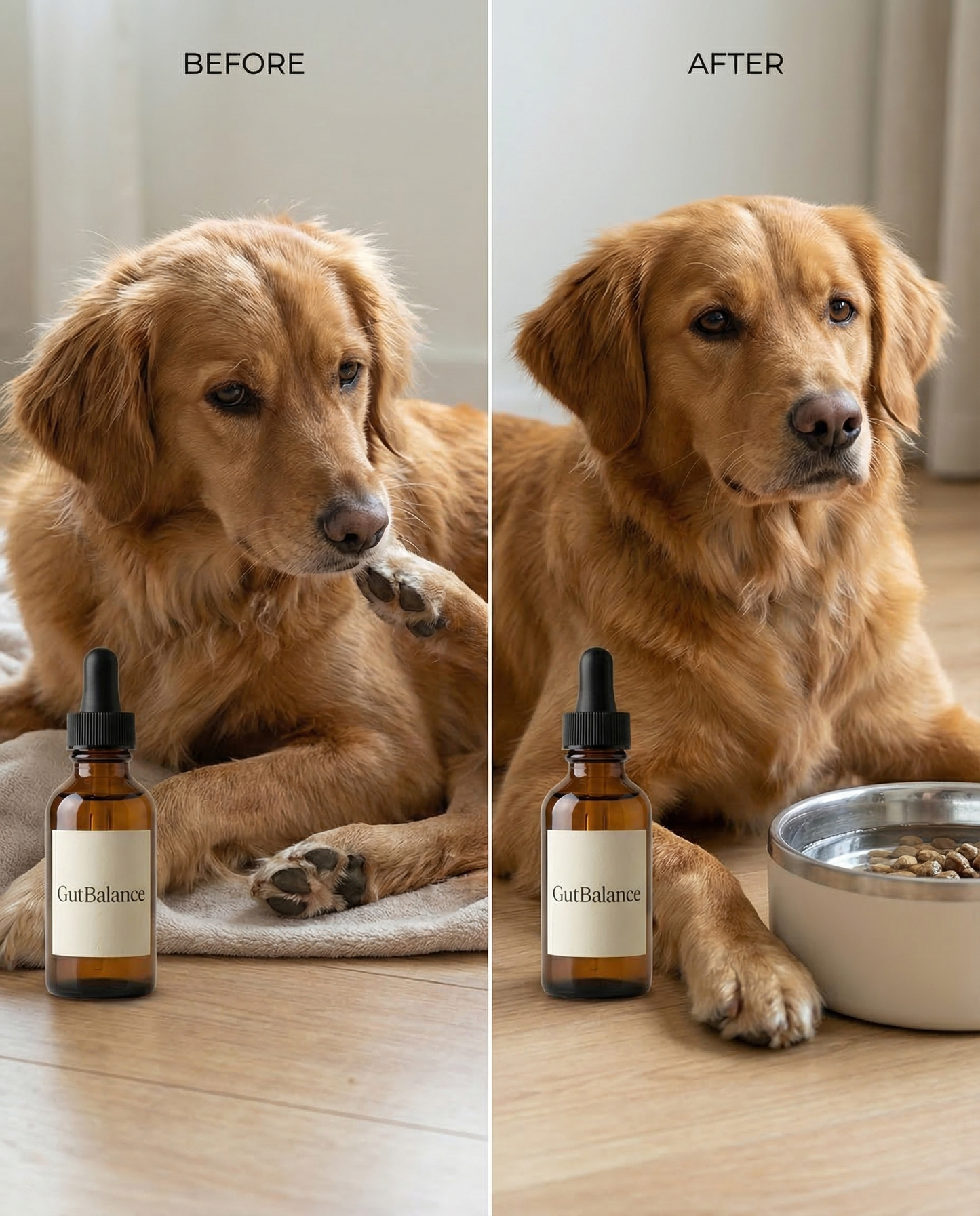 GutBalance before and after style lifestyle image