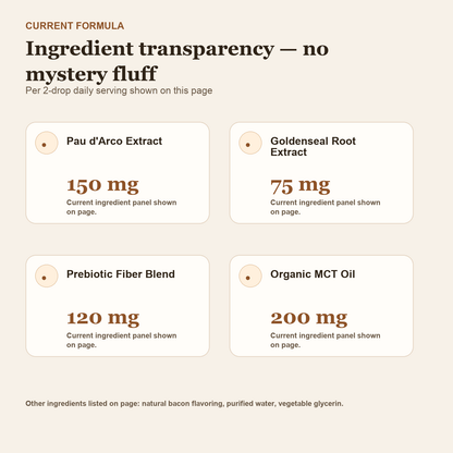 GutBalance ingredient transparency selling photo with formula details